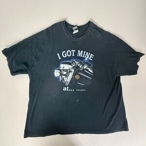 Vintage 2003 Harley-Davidson Auburn CA Graphic Tee Black 3XL USA